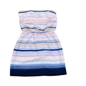 White House Black Market Multicolor Striped Strapless Mini Dress Size Small